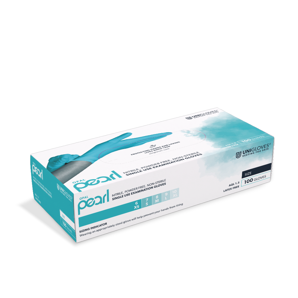 Unigloves Opal Pearl Nitril Handschuhe, puderfrei, 100 Stück Produktbild Unigloves Opal Pearl Nitril Handschuhe, puderfrei, 100 Stück