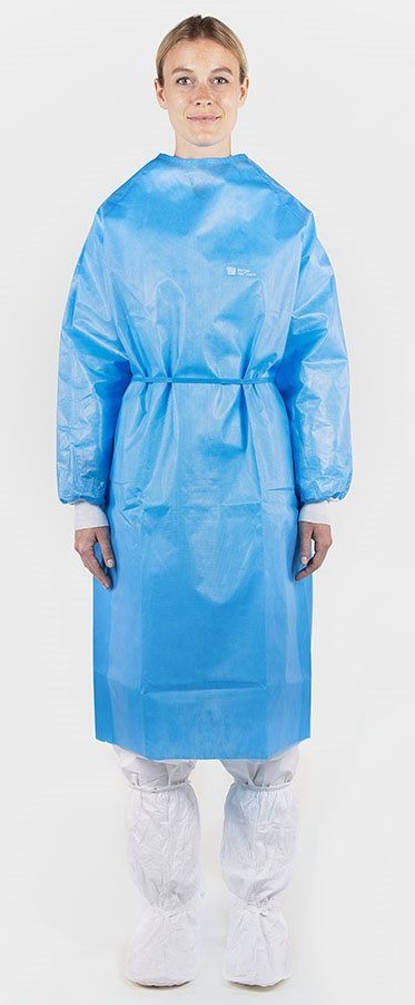 Cleo Saphir Schutzkittel, Größe M, blau, 15 Stück Produktbild Cleo Saphir Schutzkittel, Größe M, blau, 15 Stück