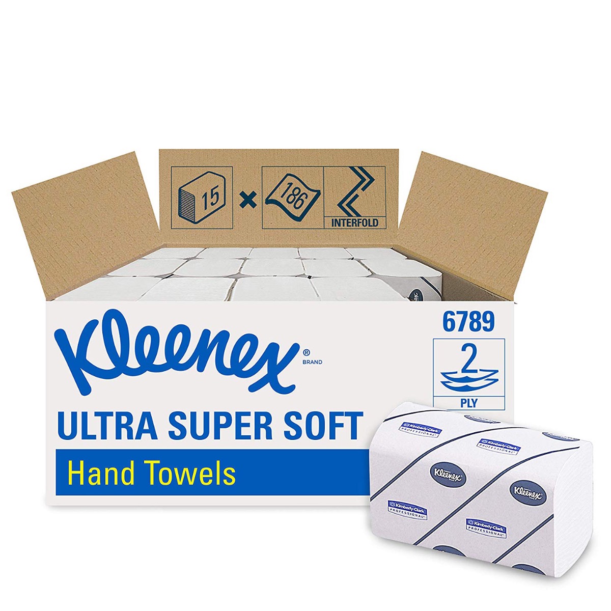 Einmalhandtücher Kleenex® Ultra, 2-lagig, 21,5 x 21,5 cm, 2790 Stück Produktbild Einmalhandtücher Kleenex® Ultra, 2-lagig, 21,5 x 21,5 cm, 2790 Stück