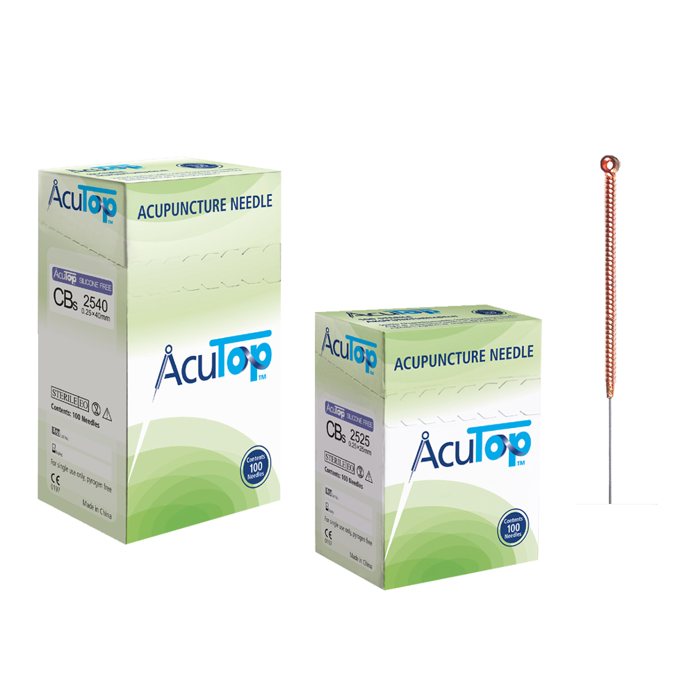 Akupunkturnadeln AcuTop® Kupfergriff Typ CBs 0,22 x 25 mm, unbeschichtet, 100 Stück Produktbild Akupunkturnadeln AcuTop® Kupfergriff Typ CBs 0,22 x 25 mm, unbeschichtet, 100 Stück