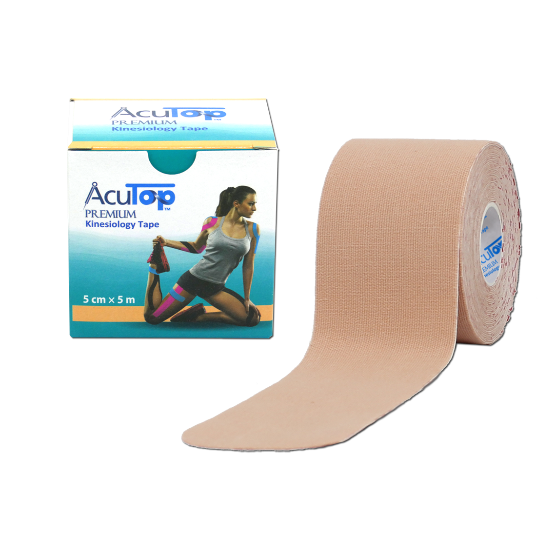 AcuTop® Premium Kinesiology Tape (KoreaTape), 5 cm x 5 m, beige Produktbild AcuTop® Premium Kinesiology Tape (KoreaTape), 5 cm x 5 m, beige