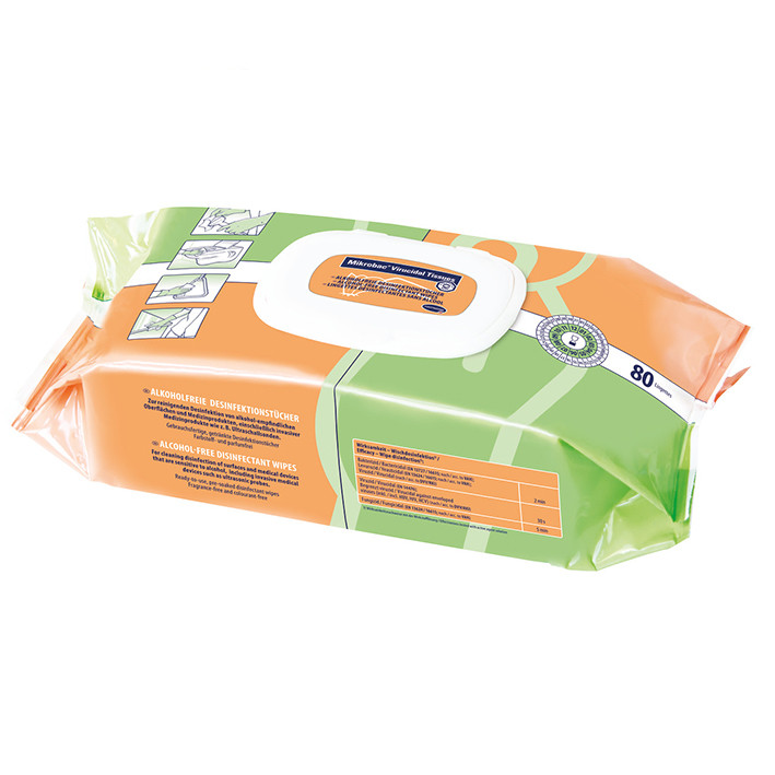 Mikrobac® Virucidal Tissues Desinfektionstücher, Flow-Pack, 80 Stück Produktbild Mikrobac® Virucidal Tissues Desinfektionstücher, Flow-Pack, 80 Stück