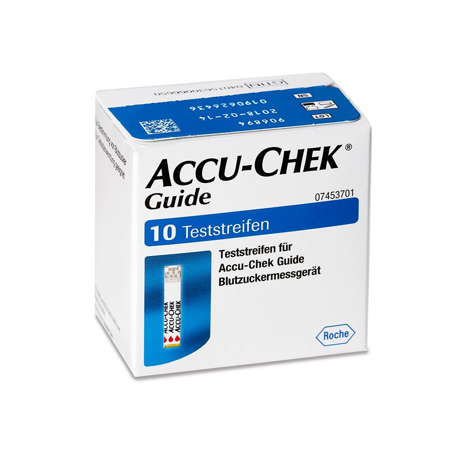 Accu-Chek Guide Blutzuckerteststreifen, 10 Stück Produktbild Accu-Chek Guide Blutzuckerteststreifen, 10 Stück