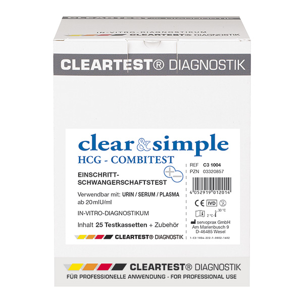 Schwangerschafts-Testkassetten Clear & Simple HCG-Combi Test, 5 Testkassetten Produktbild Schwangerschafts-Testkassetten Clear & Simple HCG-Combi Test, 5 Testkassetten