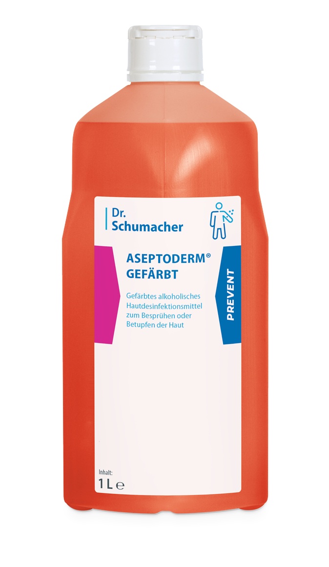 Aseptoderm® Hautdesinfektionsmittel gefärbt,1000 ml Spenderflasche Produktbild Aseptoderm® Hautdesinfektionsmittel gefärbt,1000 ml Spenderflasche