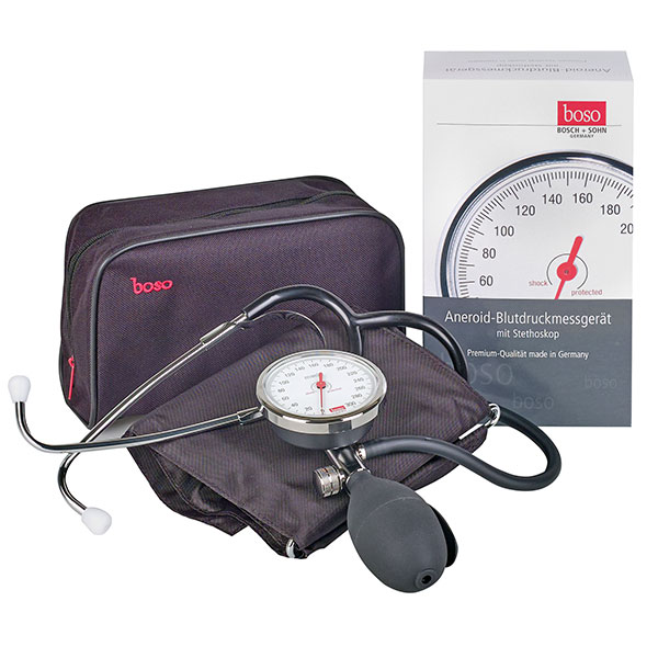 Blutdruckmessgerät Boso med l mit Stethoskop - XL Manschette Produktbild Blutdruckmessgerät Boso med l mit Stethoskop - XL Manschette