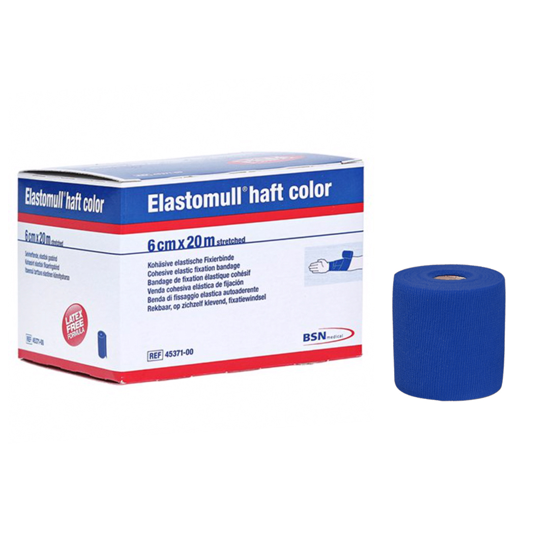 Elastomull® haft color latexfreie Fixierbinde, blau, 1 Stück Produktbild Elastomull® haft color latexfreie Fixierbinde, blau, 1 Stück