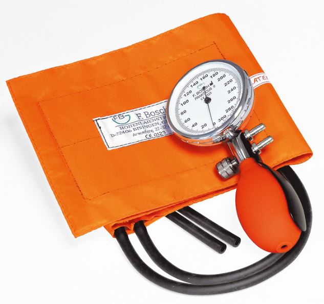 F.Bosch Blutdruckmessgerät Prakticus ll Ø 68 mm, 2-Schläuche, mit Etui, orange Produktbild F.Bosch Blutdruckmessgerät Prakticus ll Ø 68 mm, 2-Schläuche, mit Etui, orange