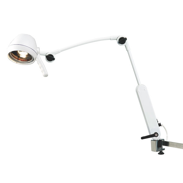 Halogen Untersuchungsleuchte mit Doppelgelenkarm Produktbild Halogen Untersuchungsleuchte mit Doppelgelenkarm