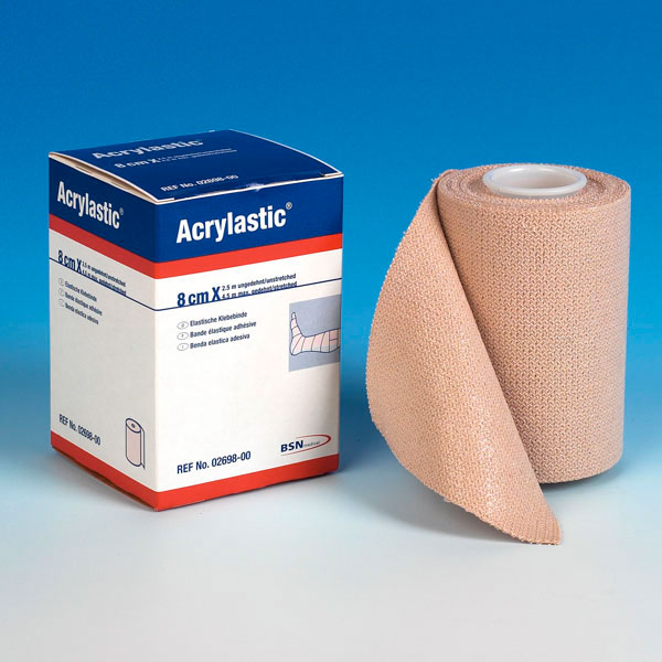 Klebebinde Acrylastic 6 cm x 2,5 m, 5 Stück Produktbild Klebebinde Acrylastic 6 cm x 2,5 m, 5 Stück
