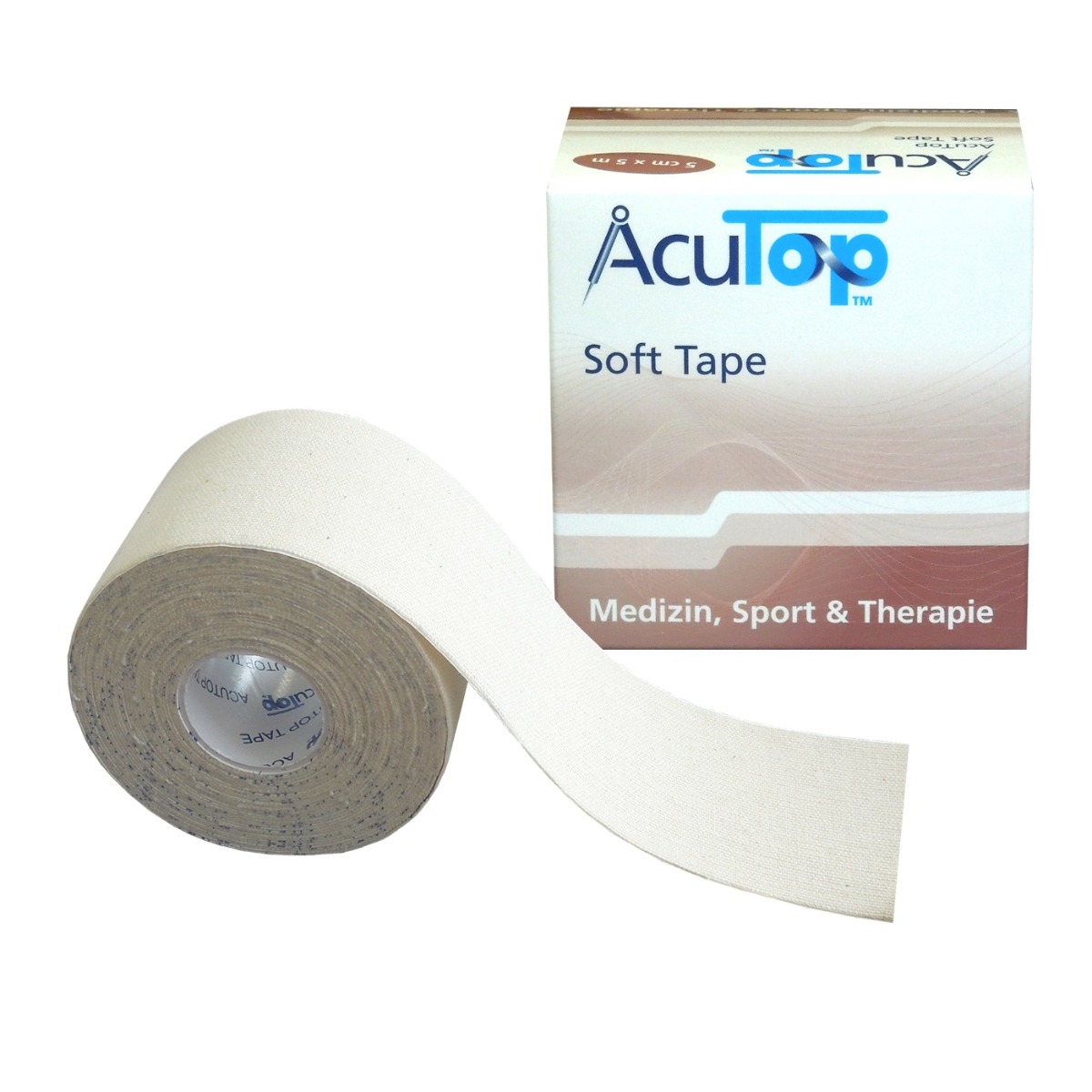 AcuTop® Soft Kinesiology Tape, 5 cm x 5 m, ungefärbt Produktbild AcuTop® Soft Kinesiology Tape, 5 cm x 5 m, ungefärbt