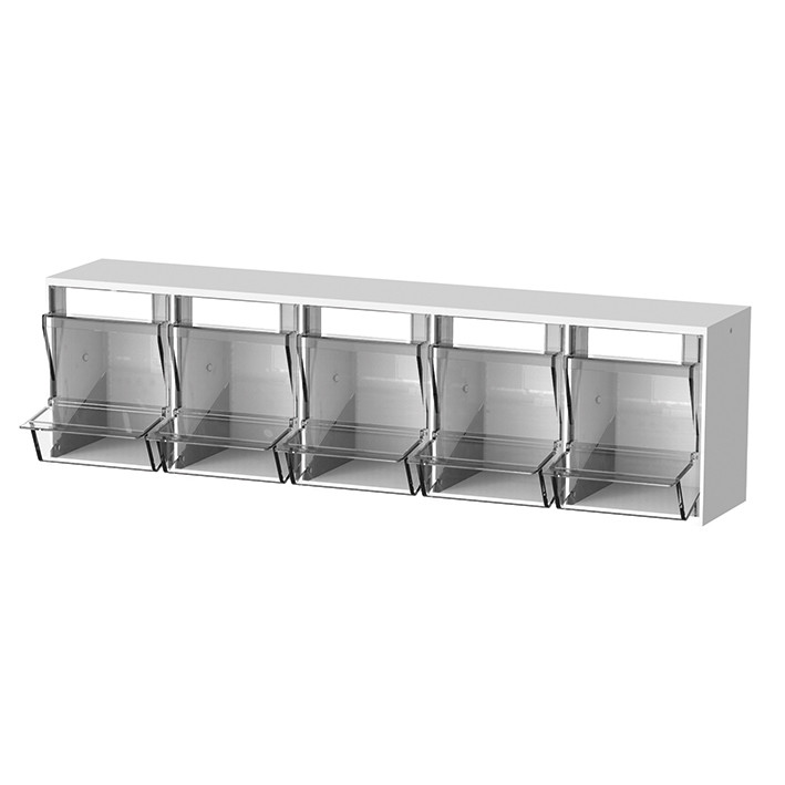 Spritzen- & Kanülenspender PicBox, 5 Fächer, Wandmodell Produktbild Spritzen- & Kanülenspender PicBox, 5 Fächer, Wandmodell