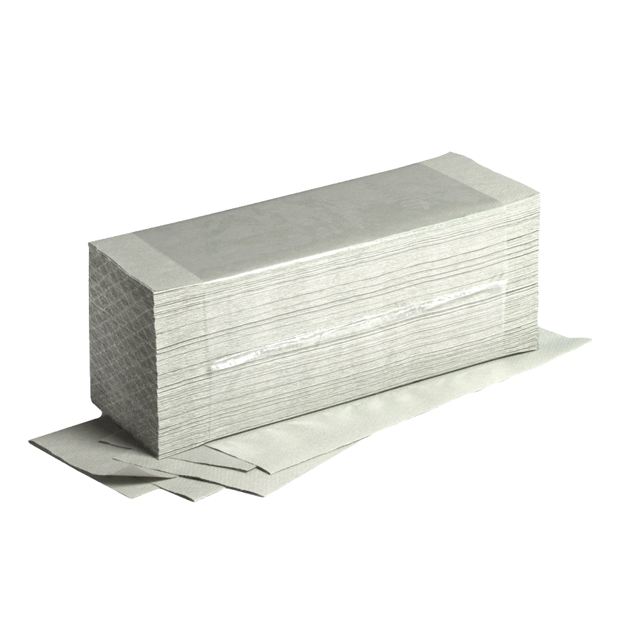 Einmalhandtücher Natur/Grau, 1-lagig, 5000 Stück Produktbild Einmalhandtücher Natur/Grau, 1-lagig, 5000 Stück