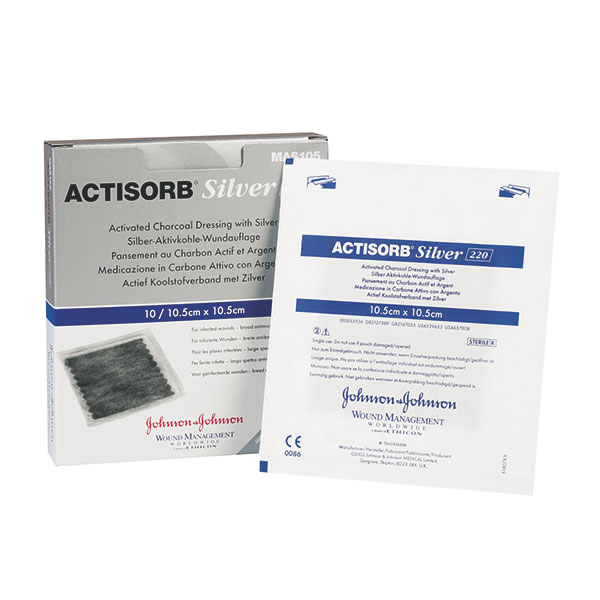 Wundauflage Actisorb Silver 220 mit silber und aktivkohle, 10 Stück Produktbild Wundauflage Actisorb Silver 220 mit silber und aktivkohle, 10 Stück