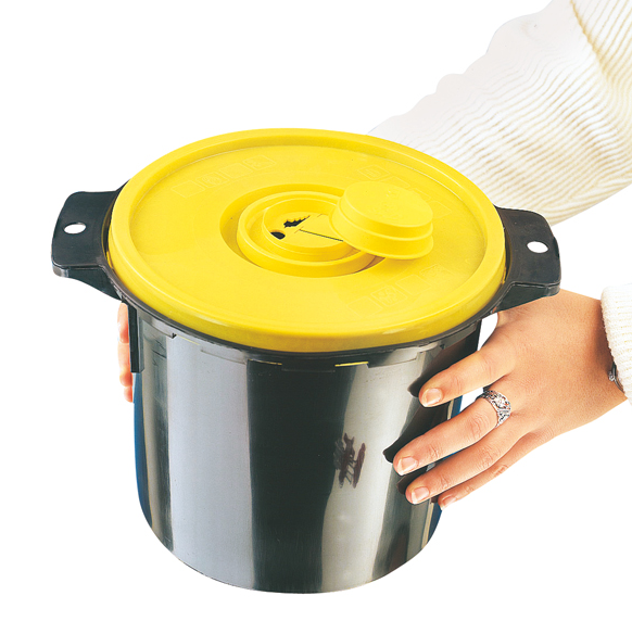 Kanülenabwurfbehälter Servobox Groß, schwarz, 5 Liter Produktbild Kanülenabwurfbehälter Servobox Groß, schwarz, 5 Liter