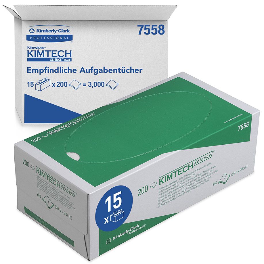 Labortücher Kimtech Science, 2-lagig, 15x 200 Tücher Produktbild Labortücher Kimtech Science, 2-lagig, 15x 200 Tücher