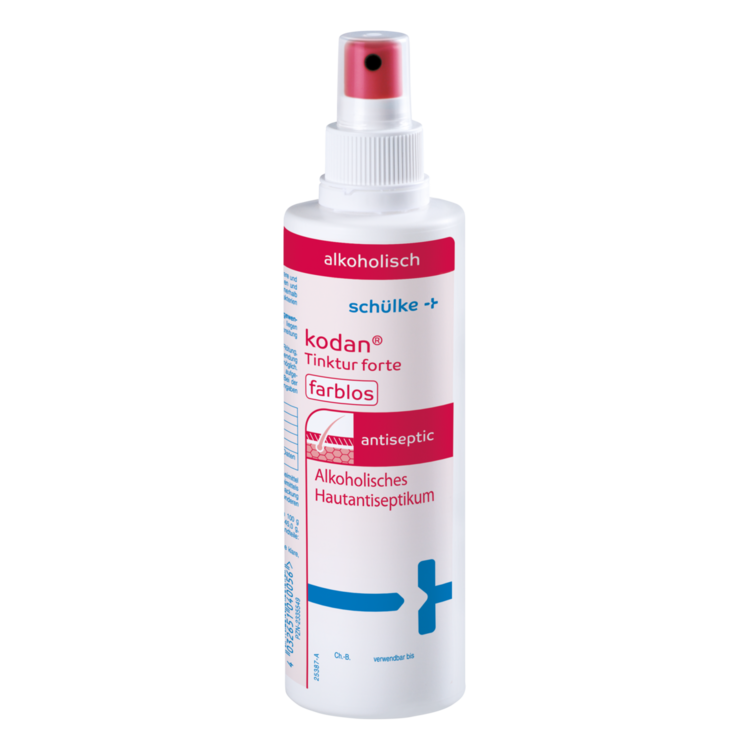 Kodan® Tinktur Forte Hautdesinfektionsmittel farblos, 250 ml Sprühflasche Produktbild Kodan® Tinktur Forte Hautdesinfektionsmittel farblos, 250 ml Sprühflasche