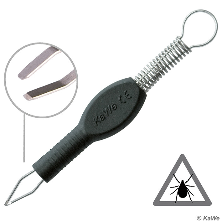 KaWe Zecken-Fix Zeckenpinzette 8,5 cm aus Edelstahl/Kunststoff, sterilisierbar Produktbild KaWe Zecken-Fix Zeckenpinzette 8,5 cm aus Edelstahl/Kunststoff, sterilisierbar