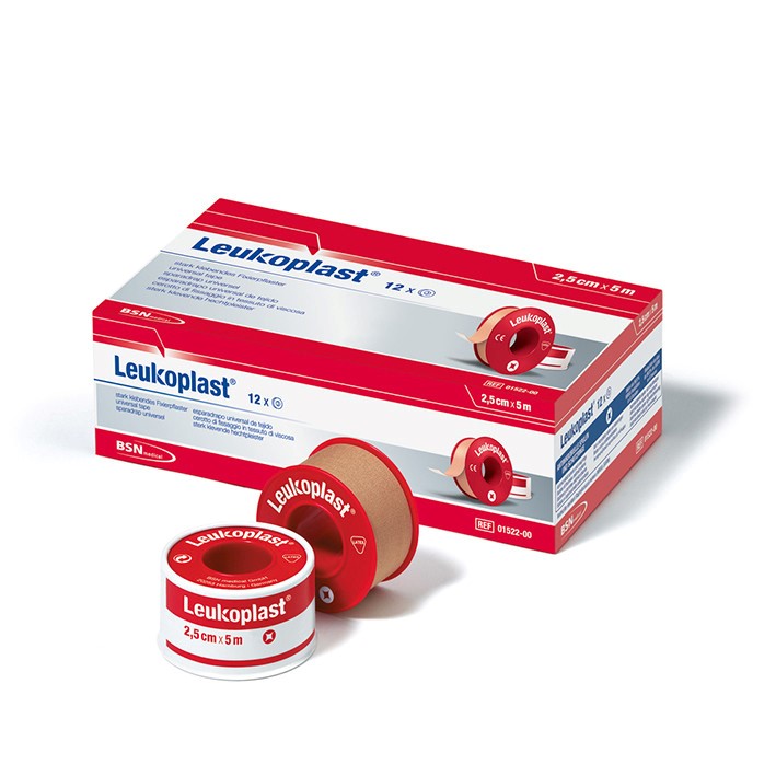 Leukoplast Fixierpflaster, 2,5 cm x 9,2 m, 12 Rollen, ohne Schutzring Produktbild Leukoplast Fixierpflaster, 2,5 cm x 9,2 m, 12 Rollen, ohne Schutzring