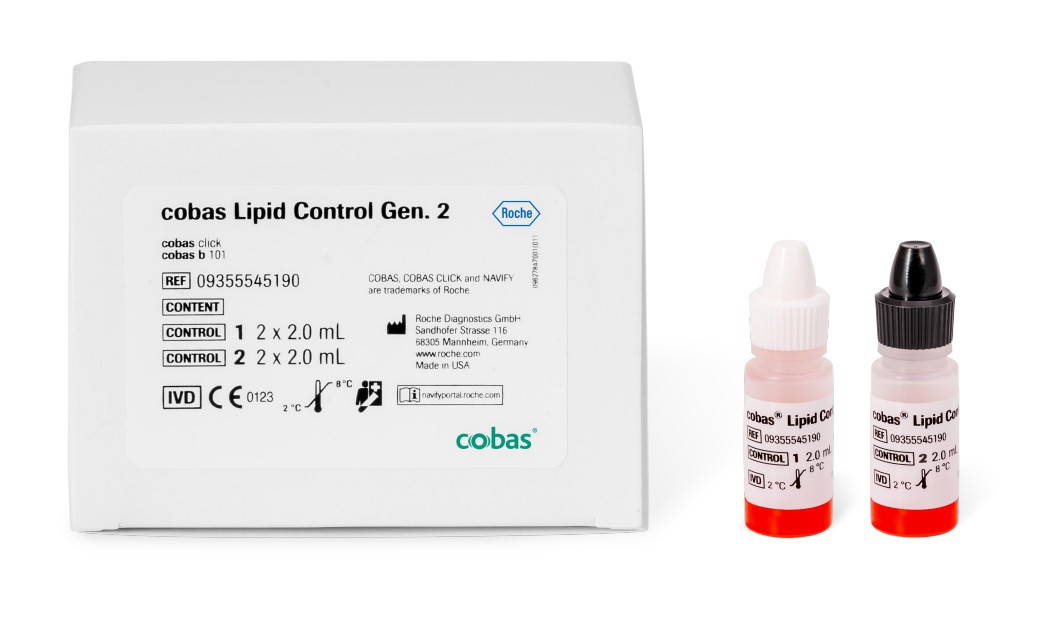 Cobas click Lipid Kontrolle Gen.2 Control 1+2, 2x2 ml Produktbild Cobas click Lipid Kontrolle Gen.2 Control 1+2, 2x2 ml