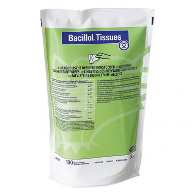 Bacillol® Tissues Desinfektionstücher, im Nachfüllbeutel, 100 Stück Produktbild Bacillol® Tissues Desinfektionstücher, im Nachfüllbeutel, 100 Stück