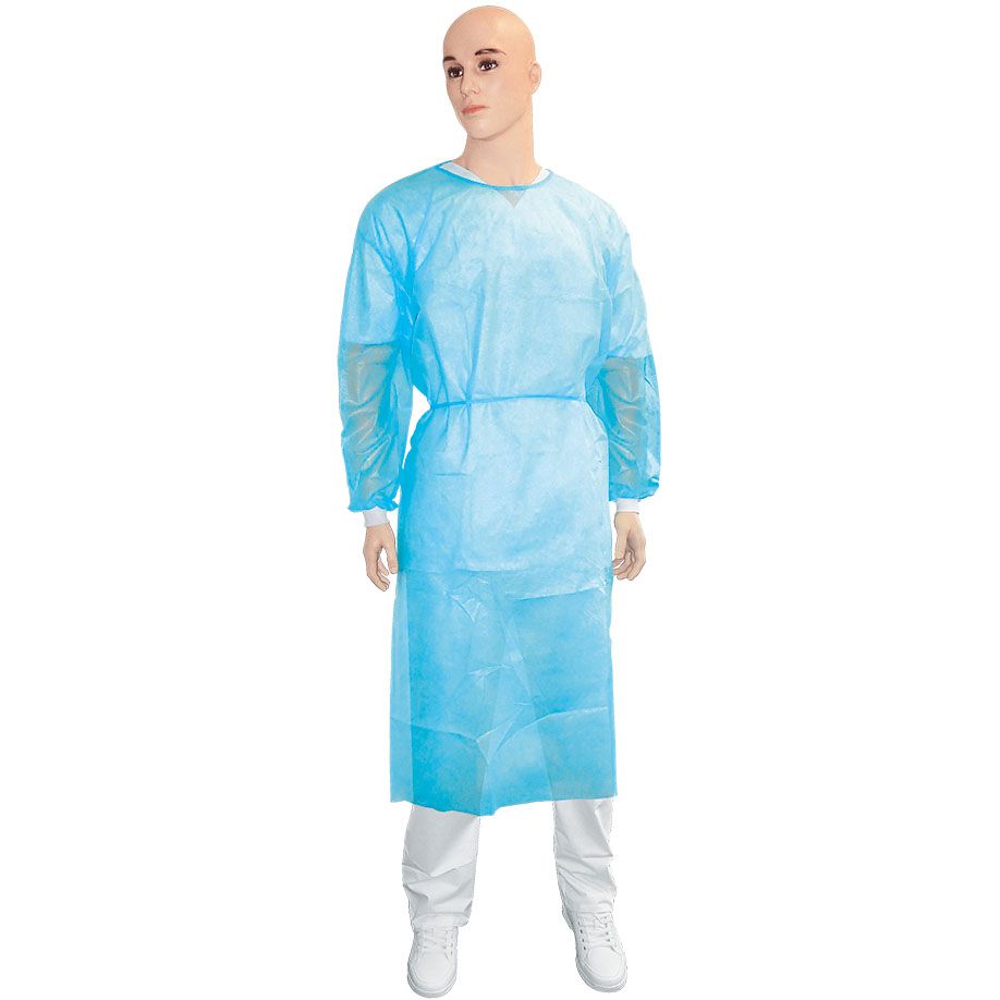 Infektionsschutzkittel XL, 140 x 135 cm, blau, 10 Stück Produktbild Infektionsschutzkittel XL, 140 x 135 cm, blau, 10 Stück
