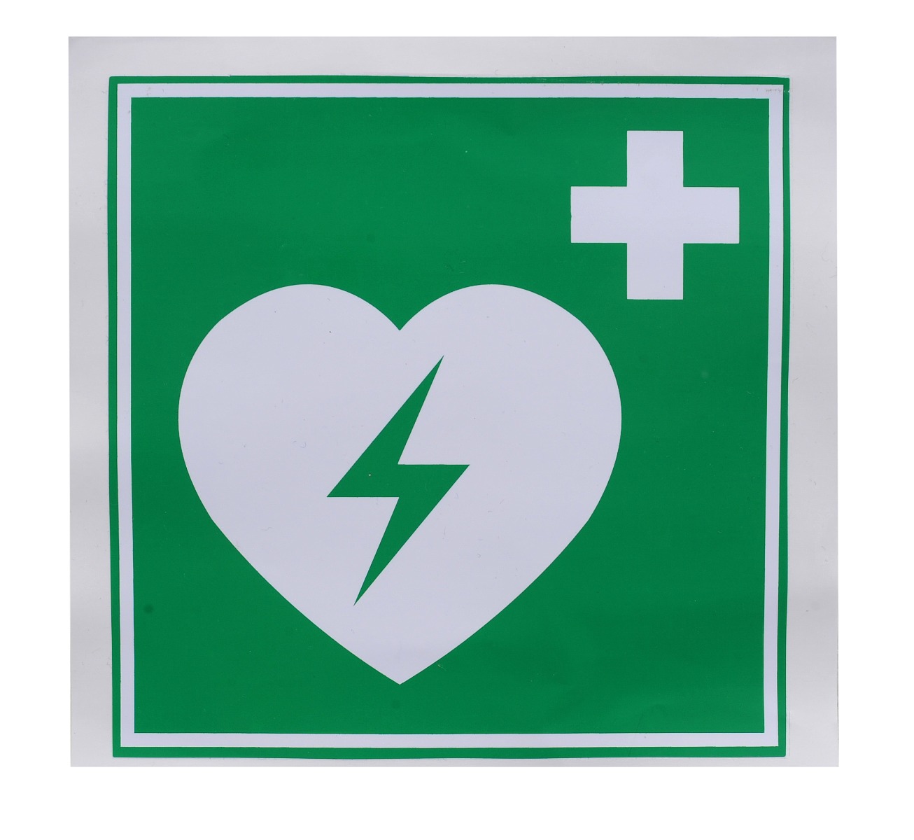 Defibtech AED Vinyl-Aufkleber, 15 x 15 cm Produktbild Defibtech AED Vinyl-Aufkleber, 15 x 15 cm