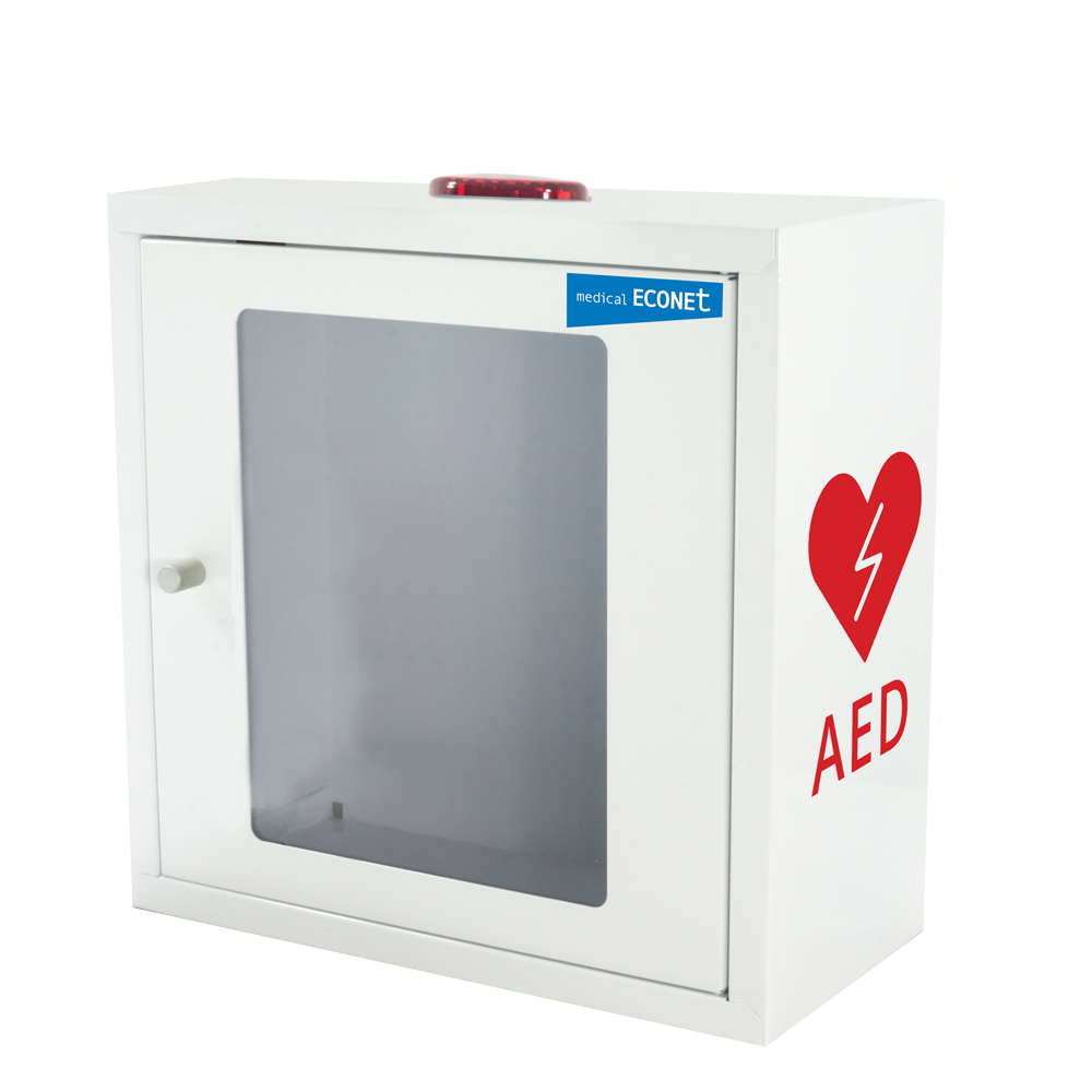 Wandkasten für ME-Pad Defibrillator, mit Alarm Produktbild Wandkasten für ME-Pad Defibrillator, mit Alarm