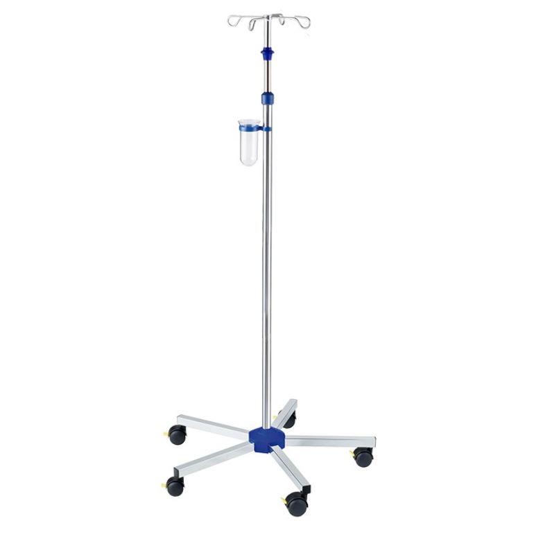 Infusionsständer verchromt, einhändig Höhenverstellung Produktbild Infusionsständer verchromt, einhändig Höhenverstellung