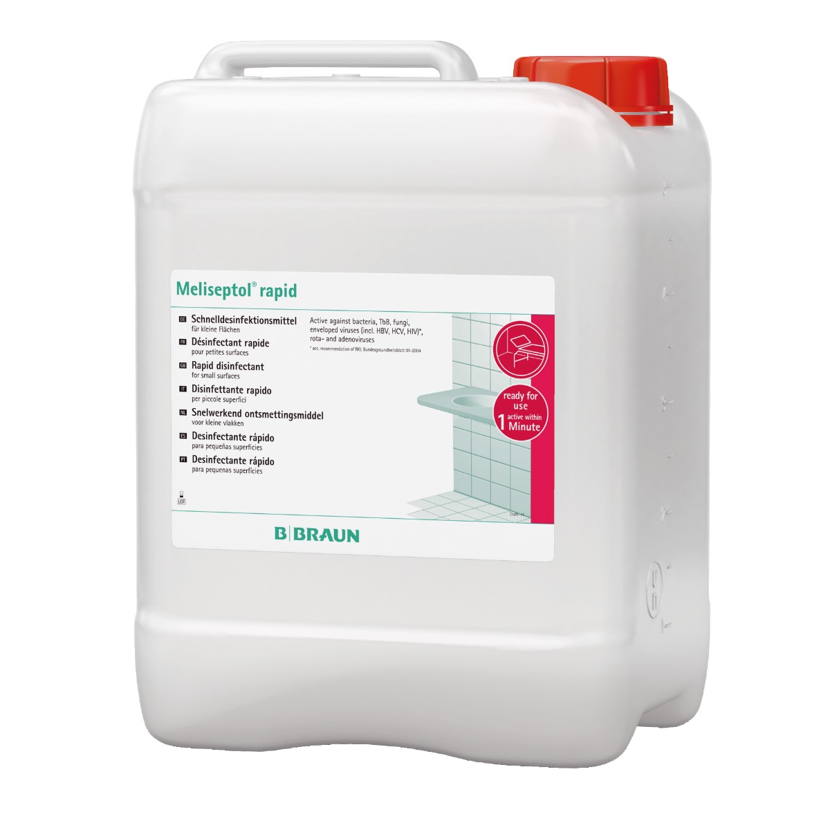 Meliseptol® Rapid Flächendesinfektionsmittel, Kanister 5 l Produktbild Meliseptol® Rapid Flächendesinfektionsmittel, Kanister 5 l