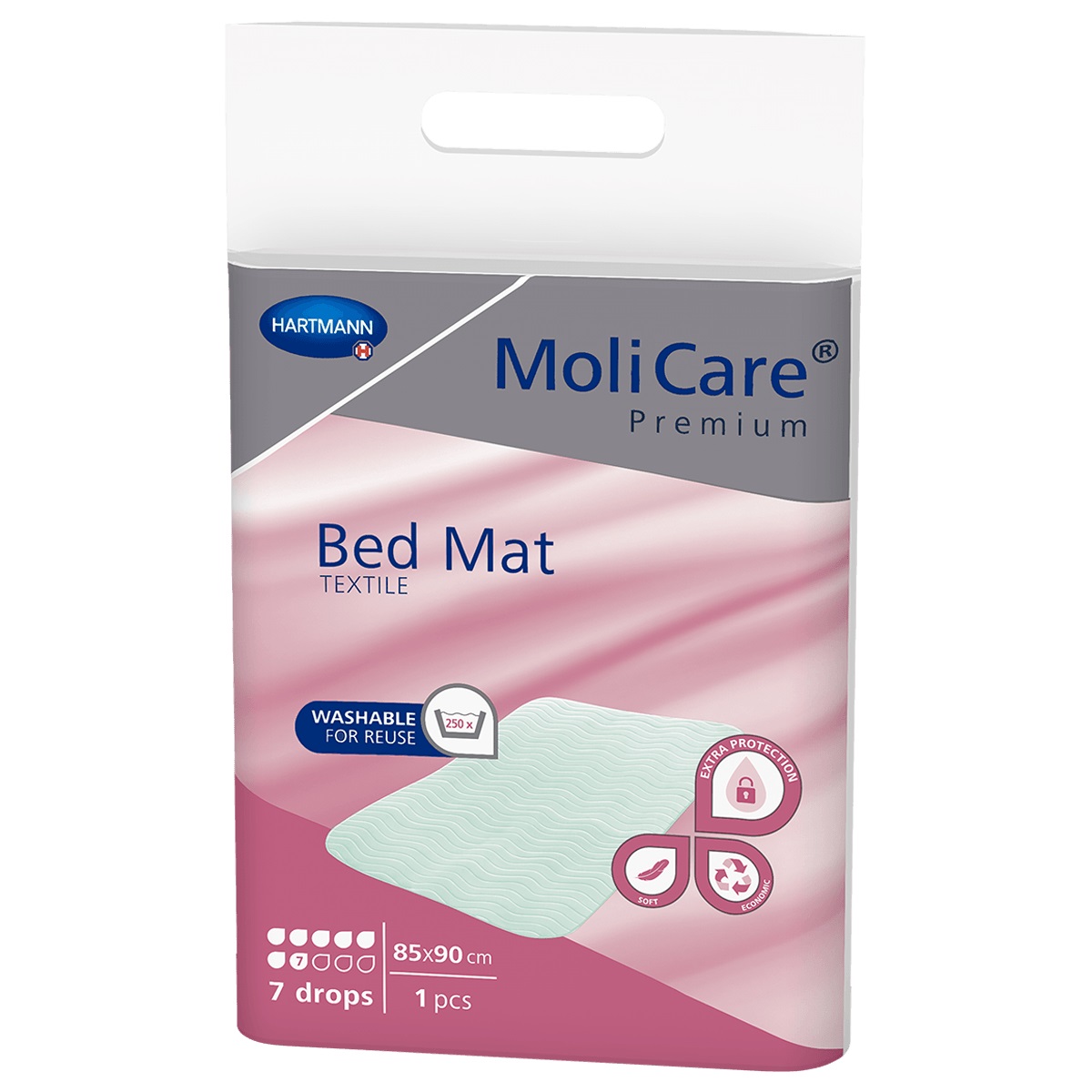Krankenunterlage Moli Care® Premium Bed Mat Textile 7 Tropfen, 85 x 90 cm, 1 Stück Produktbild Krankenunterlage Moli Care® Premium Bed Mat Textile 7 Tropfen, 85 x 90 cm, 1 Stück