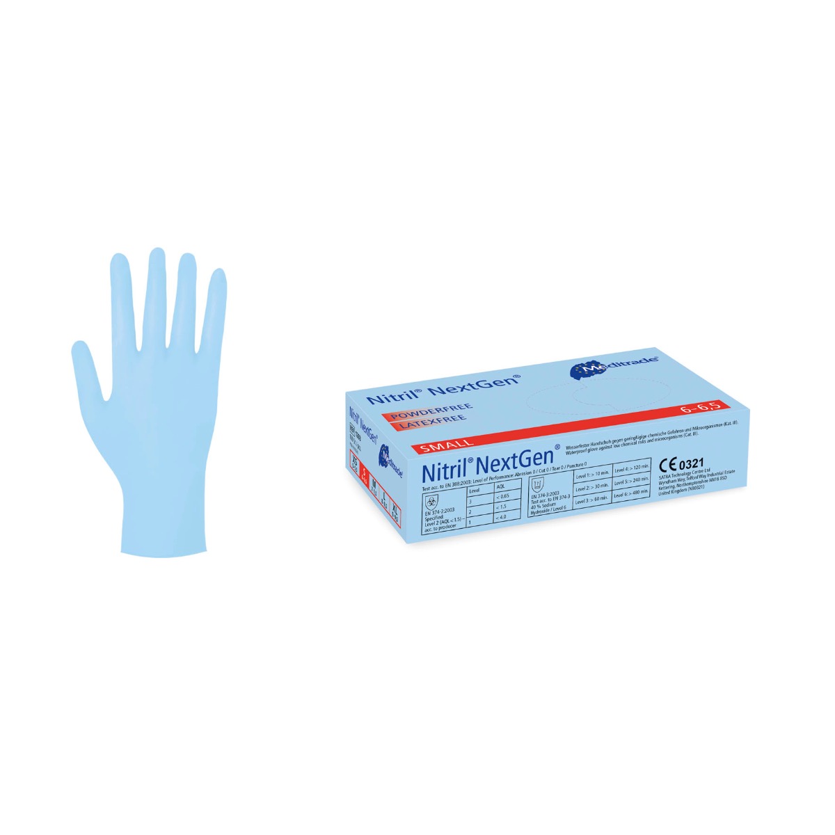 Nitril Handschuhe blau, puderfrei, 100 Stück Produktbild Nitril Handschuhe blau, puderfrei, 100 Stück