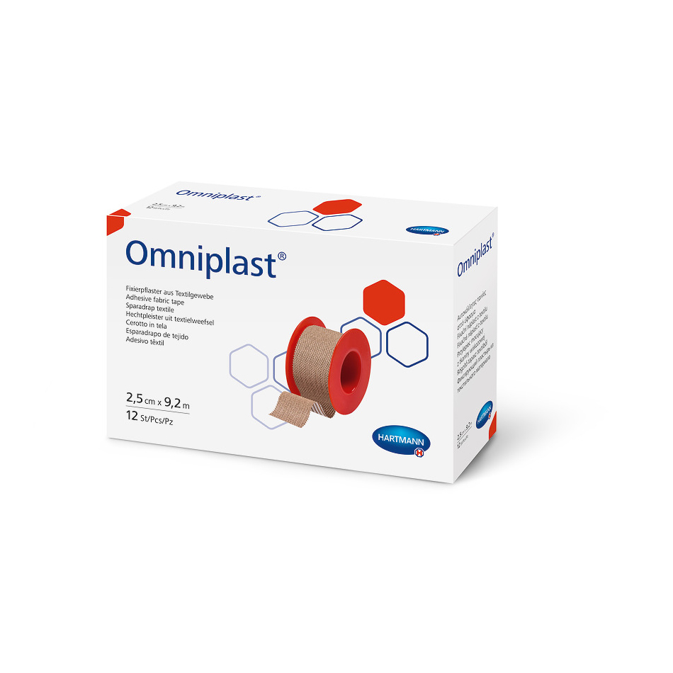 Omniplast Fixierpflaster, 2,5 cm x 9,2 m, 12 Rollen Produktbild Omniplast Fixierpflaster, 2,5 cm x 9,2 m, 12 Rollen
