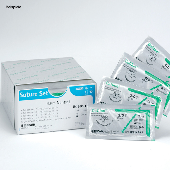 B.Braun Praxis-Naht-Set Dafilon blau 0,45 m, 4 x 6 Stück Produktbild B.Braun Praxis-Naht-Set Dafilon blau 0,45 m, 4 x 6 Stück