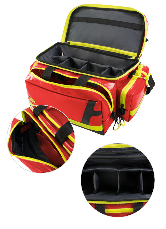 Notfalltasche AEROcase Pro 1R BL1 L, Plane, leer, rot
