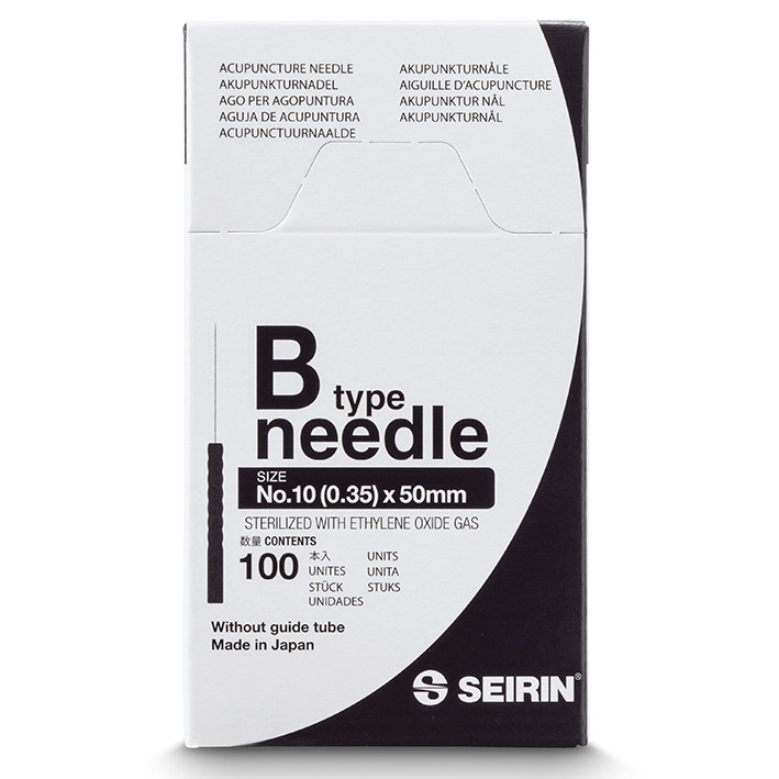 Akupunkturnadeln Seirin, Typ B 0,35 mm x 50 mm, 100 Stück, schwarz Produktbild Akupunkturnadeln Seirin, Typ B 0,35 mm x 50 mm, 100 Stück, schwarz