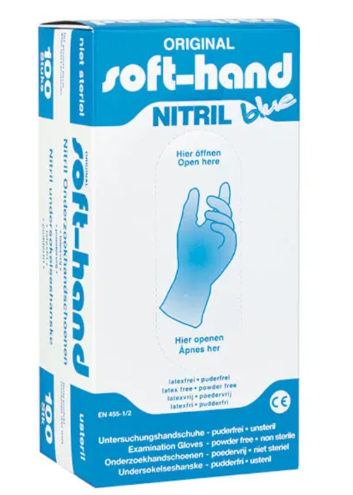 Soft-Hand Nitril Handschuhe, puderfrei, 100 Stück Produktbild Soft-Hand Nitril Handschuhe, puderfrei, 100 Stück