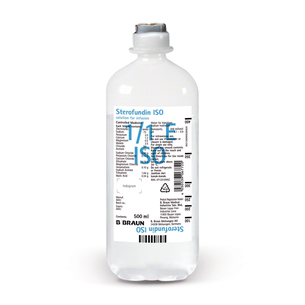 Sterofundin ISO Lösung, 10x 500 ml Ecoflac Flasche Produktbild Sterofundin ISO Lösung, 10x 500 ml Ecoflac Flasche