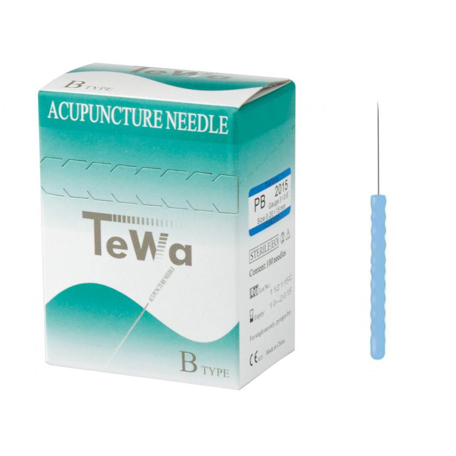 Akupunkturnadeln TeWa Kunststoffgriff Typ PB 0,20 x 15 mm, 100 Stück Produktbild Akupunkturnadeln TeWa Kunststoffgriff Typ PB 0,20 x 15 mm, 100 Stück