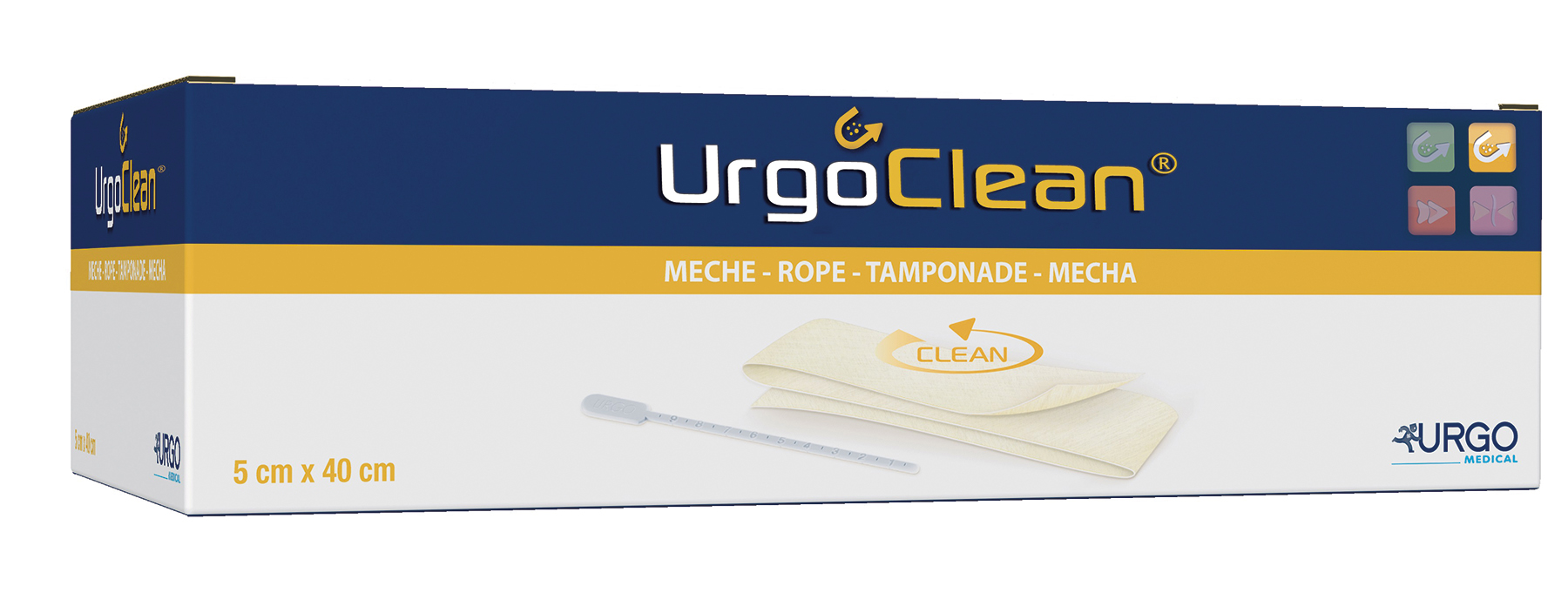 UrgoClean Tamponade 40 cm x 5 cm, 5 Stück Produktbild UrgoClean Tamponade 40 cm x 5 cm, 5 Stück