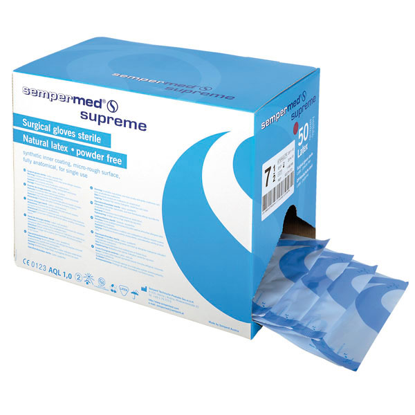 Sempermed Supreme Latex OP Handschuhe, puderfrei, 50 Paar, verschiedene