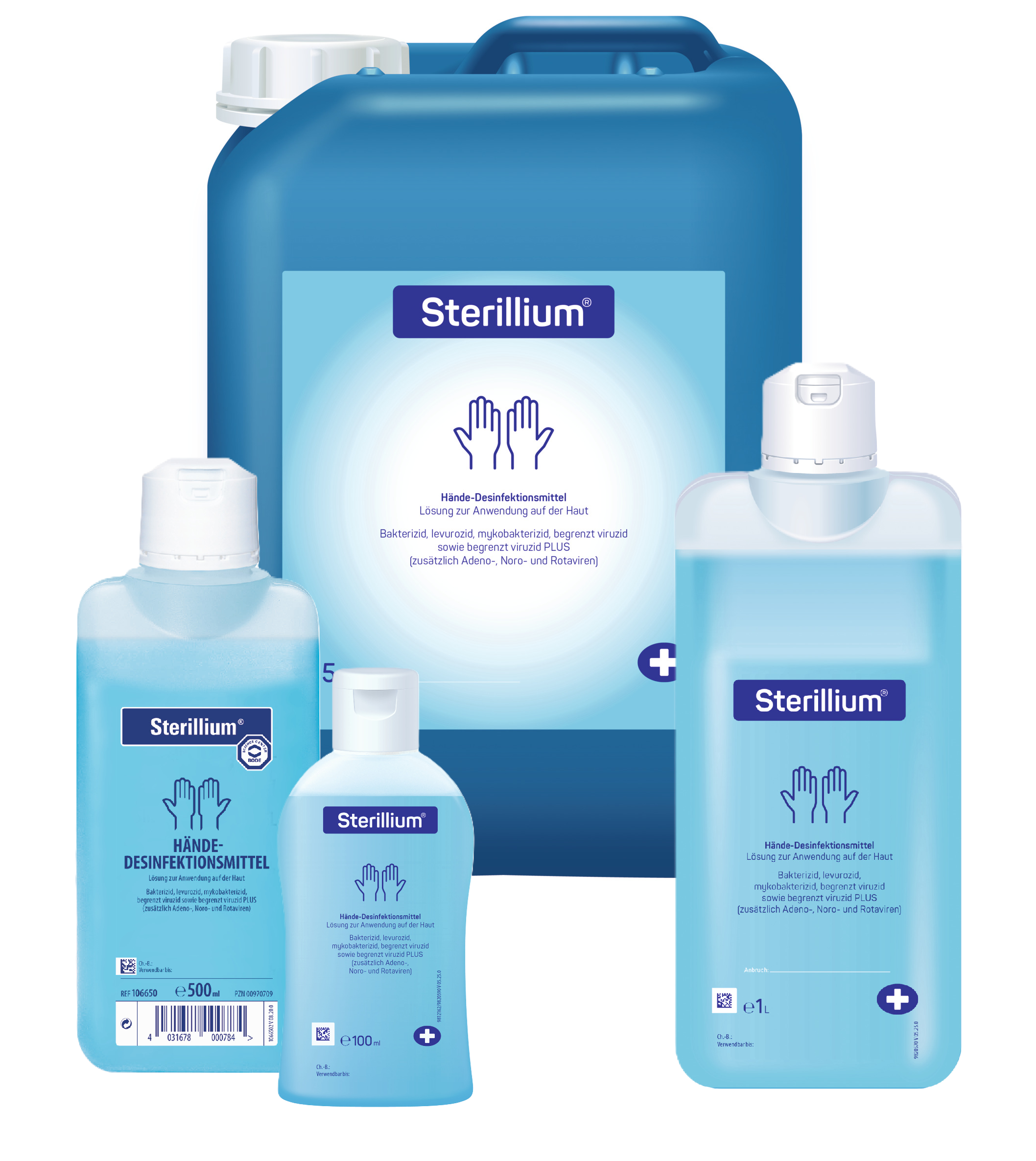 Sterillium 3x1000ml Händedesinfektion + 3 Horn-Med Produktbild-Vorschau 3
