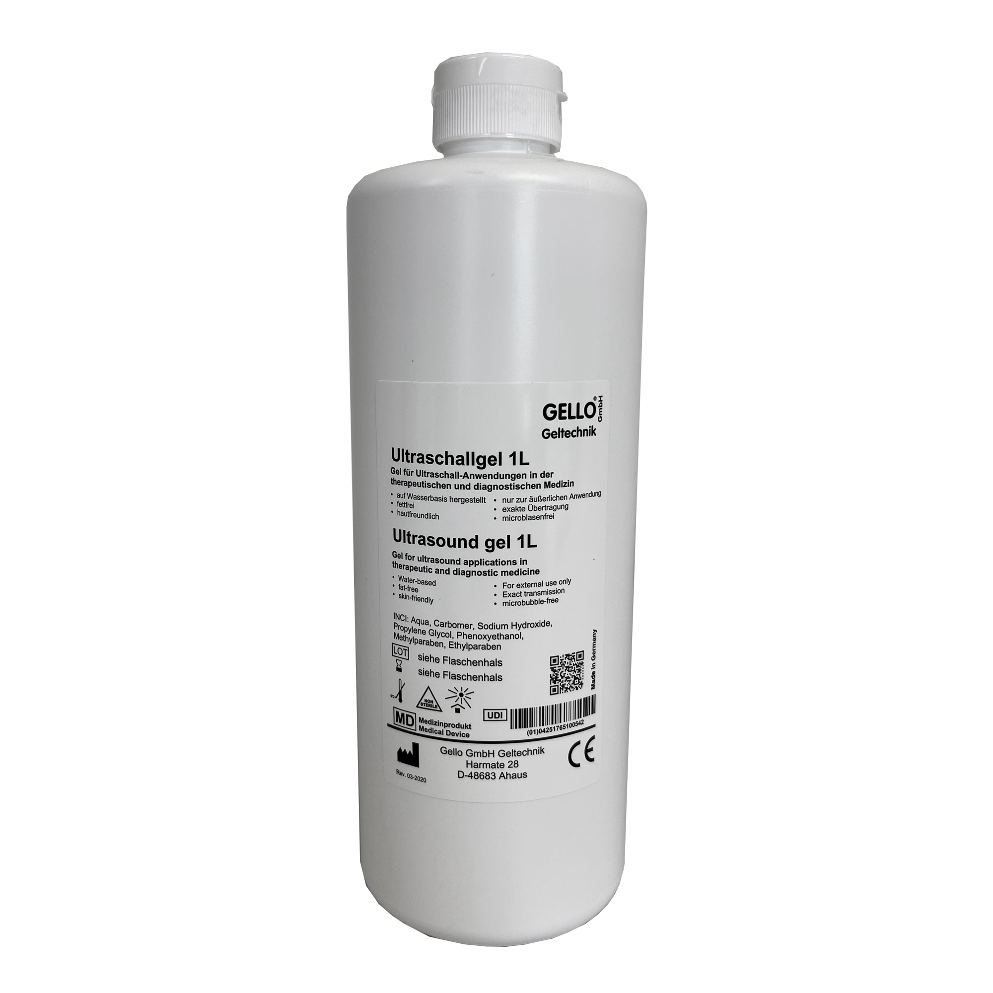 Gello Ultraschallgel, 1 Liter